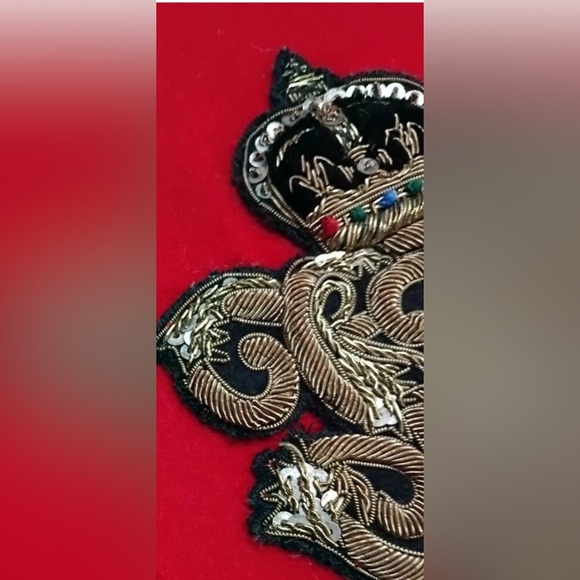 Ralph Lauren Collection Fall 2008 Scarlet Red Cashmere Bullion Crest Scarf - Picture 3 of 16